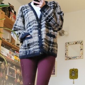 Barbra Sue Vintage mohair blend cardigan- L